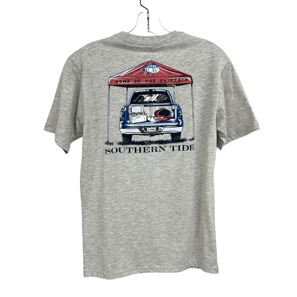 NWT Southern Tide Heather Light Grey Short Sleeve Tailgate Popup Tee XS